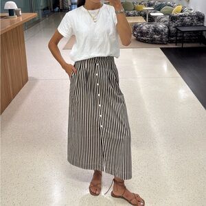 Livro Stripe Midi Skirt